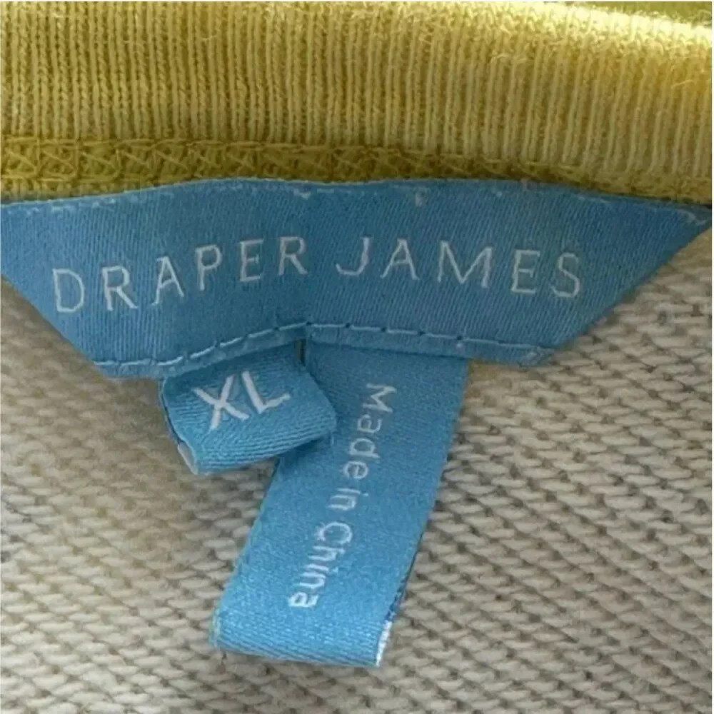 Draper James Natalie Sweatshirt in Cherry Blossom Yellow Blue Dainty Pullover XL